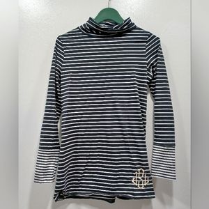 Women's marleylilly strip black and white long sleeve top XS